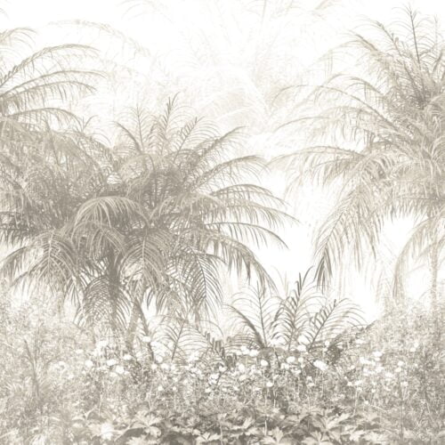 Tapet Monochrome Palms Galben 2