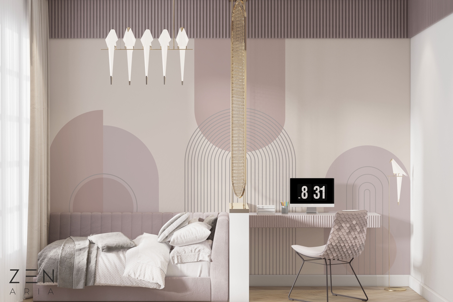 Arch and Circle Cercuri si Linii Mural Wallpaper Fototapet Personalizat Zenaria Tapet Mellow Arches