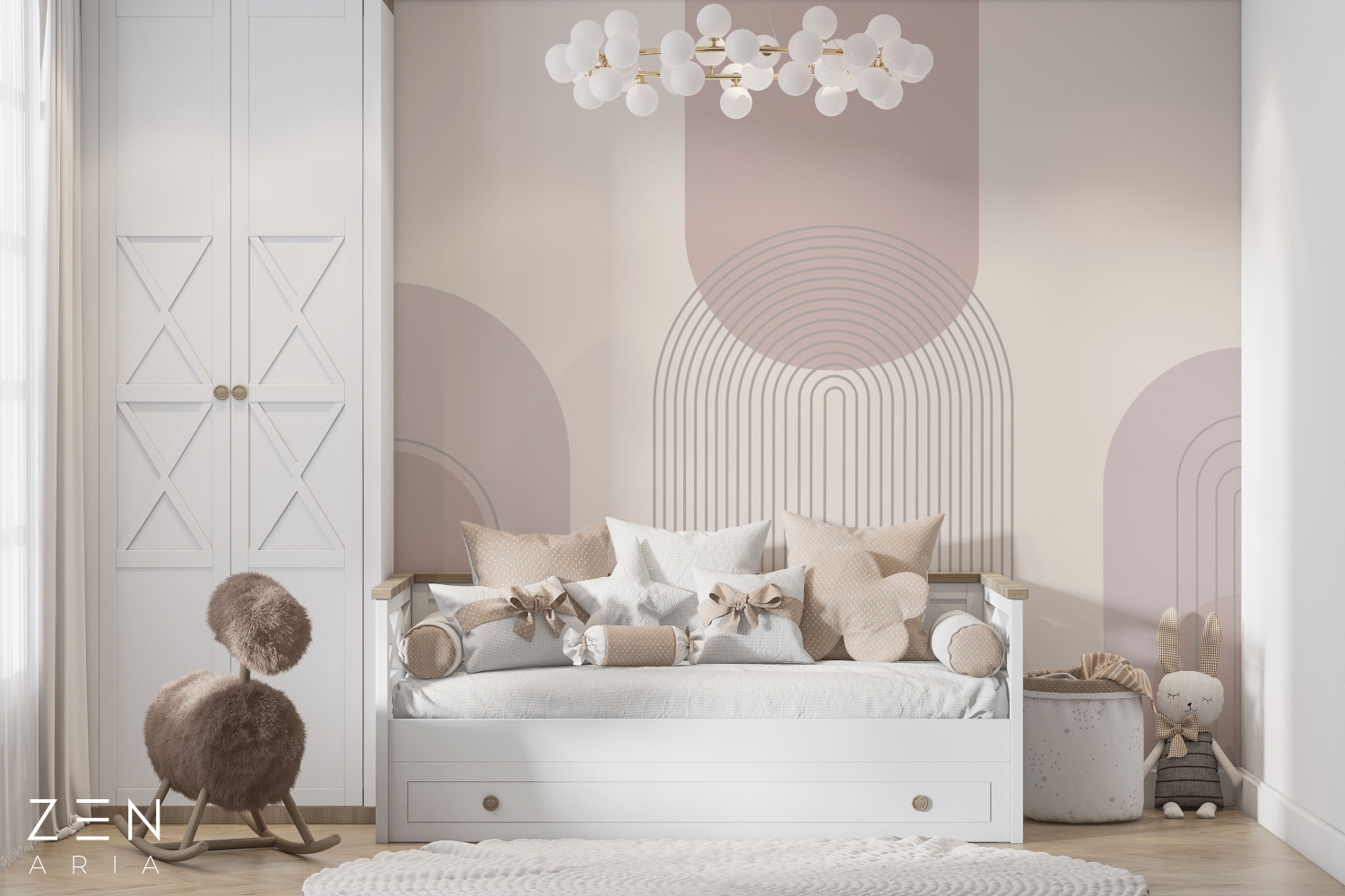 Arch and Circle Cercuri si Linii Mural Wallpaper Fototapet Personalizat Zenaria Tapet Mellow Arches