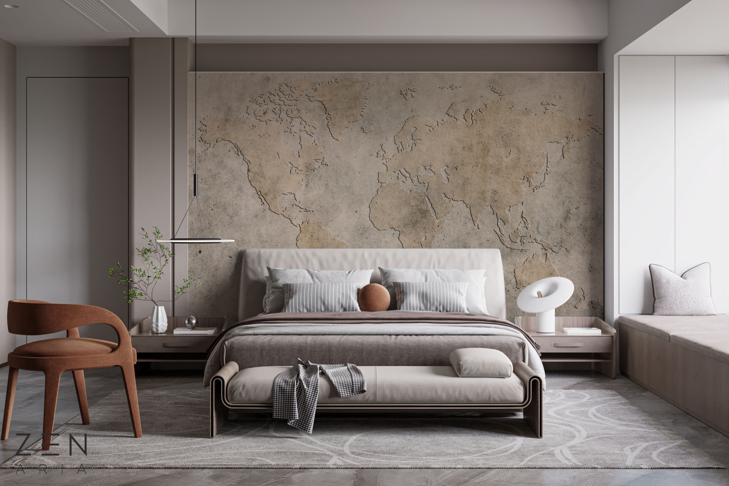 Map and Cement Textura si Harta Mural Wallpaper Fototapet Personalizat Zenaria Tapet Olden Outlines