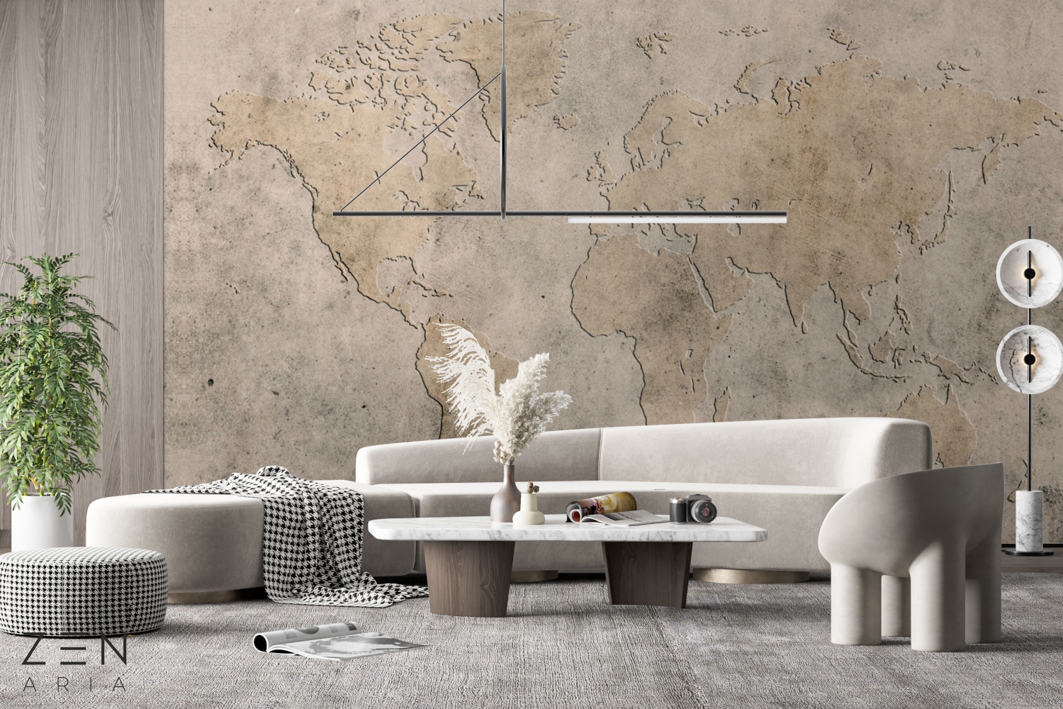 Map and Cement Textura Ciment si Harta Mural Wallpaper Fototapet Personalizat Zenaria Tapet Olden Outlines