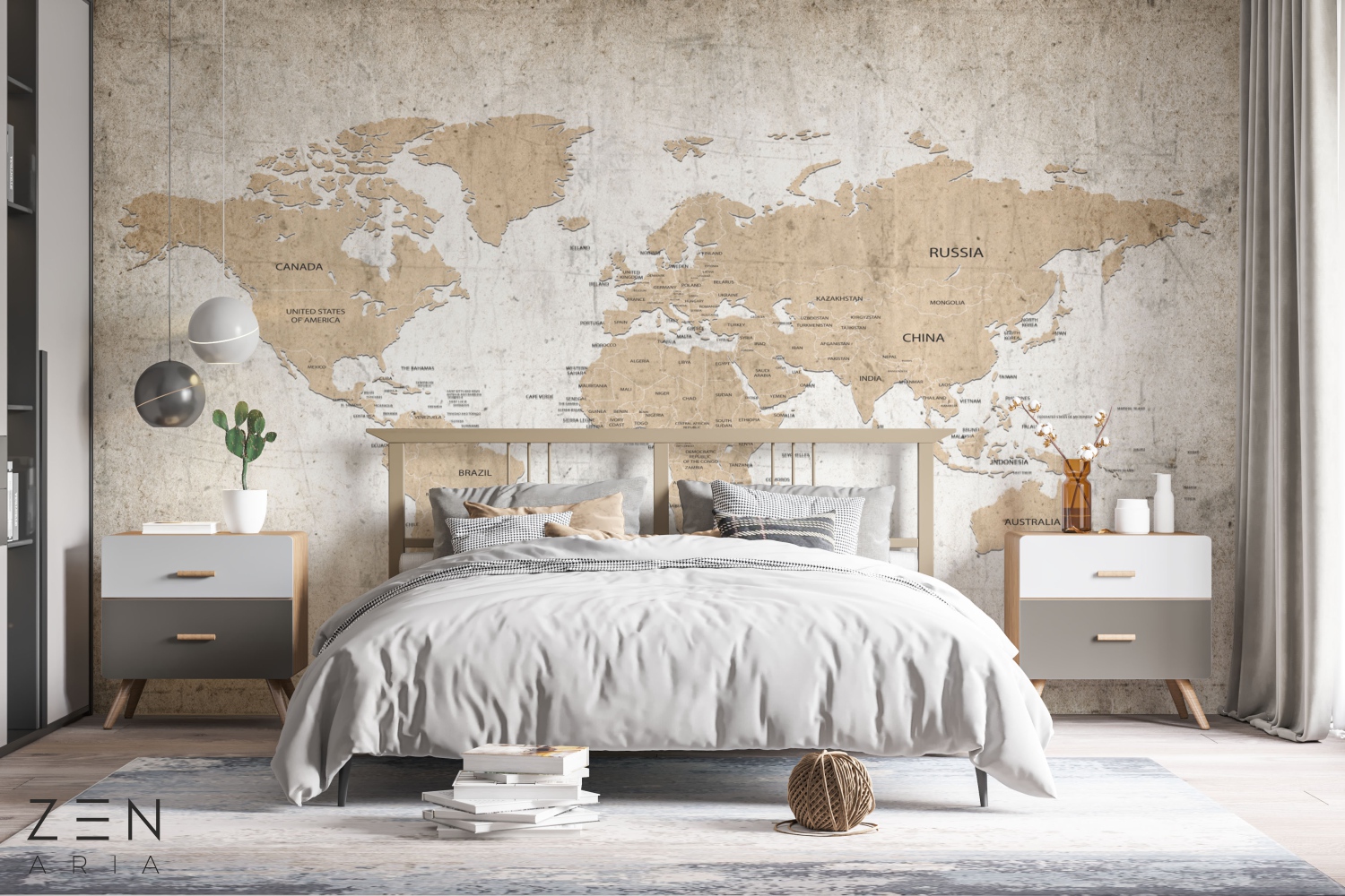 Old and Map Harta Textura si Glob Mural Wallpaper Fototapet Personalizat Zenaria Tapet Rustic Globe