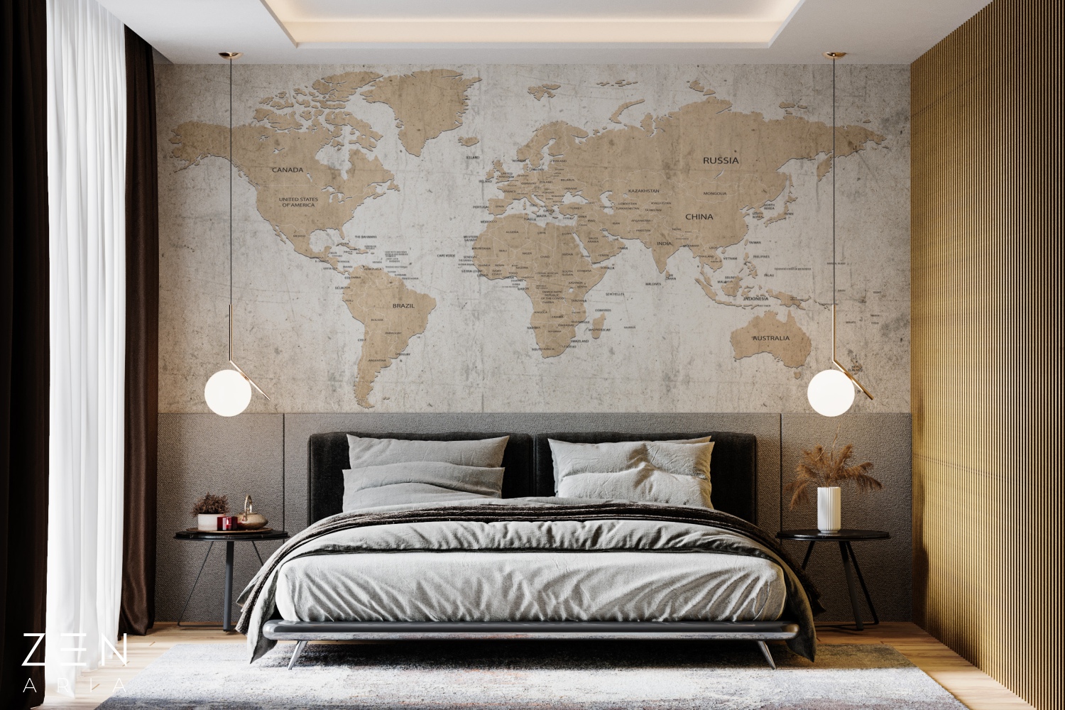 Old and Map Harta si Glob Mural Wallpaper Fototapet Personalizat Zenaria Tapet Rustic Globe