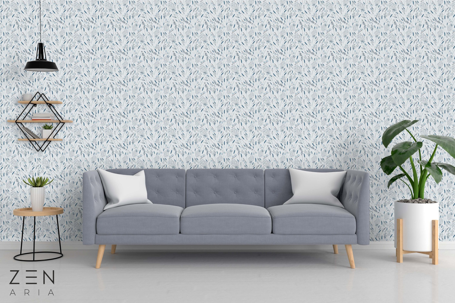 Dandelions and Flowe Flori si Papadii Mural Wallpaper Fototapet Personalizat Zenaria Tapet Blossom Breeze Crem