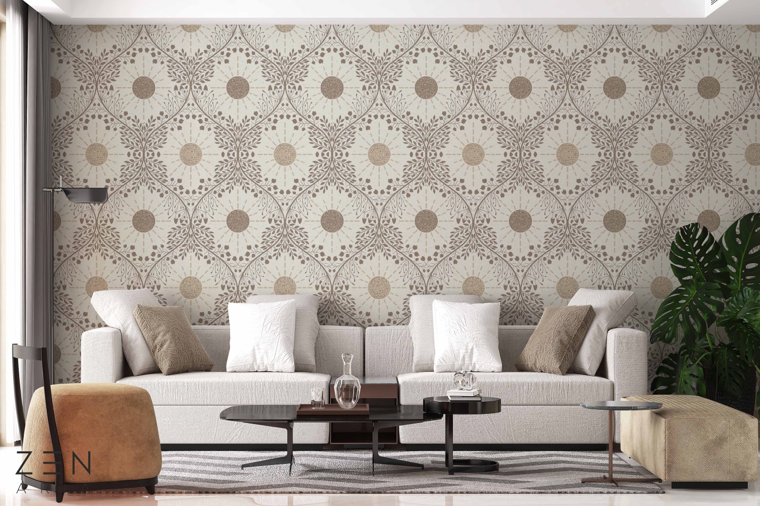 Mushrooms and Flower Soare si Flori Mural Wallpaper Fototapet Personalizat Zenaria Tapet Sun Symmetry