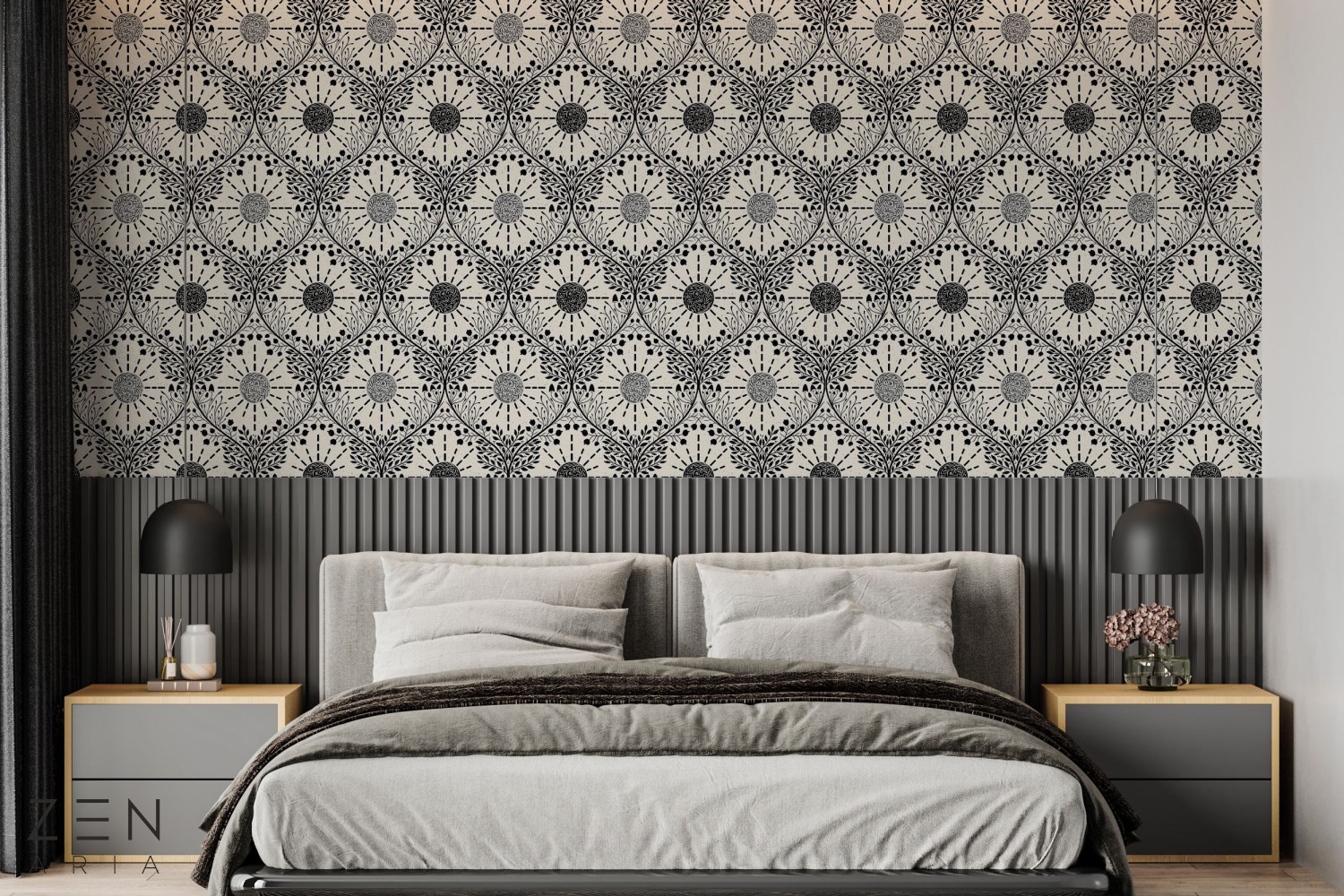 Mushrooms and Flower Soare Ciuperci si Flori Mural Wallpaper Fototapet Personalizat Zenaria Tapet Sun Symmetry