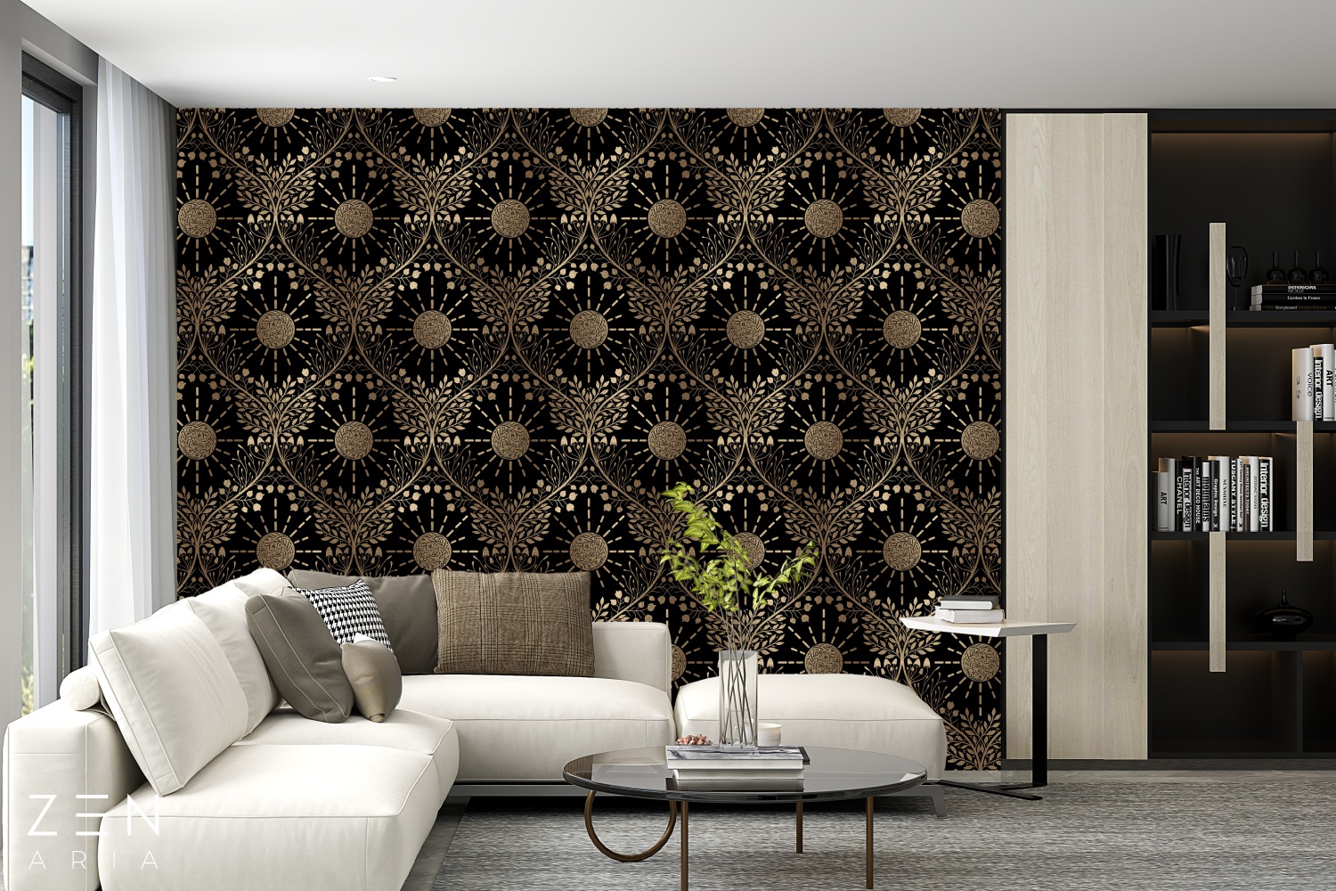 Mushrooms and Flower Soare si Flori Mural Wallpaper Fototapet Personalizat Zenaria Tapet Sun Symmetry