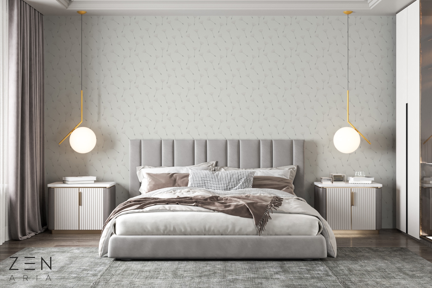 Dandelion and Pattern Papadii si Repetate Mural Wallpaper Fototapet Personalizat Zenaria Tapet Tender Touch