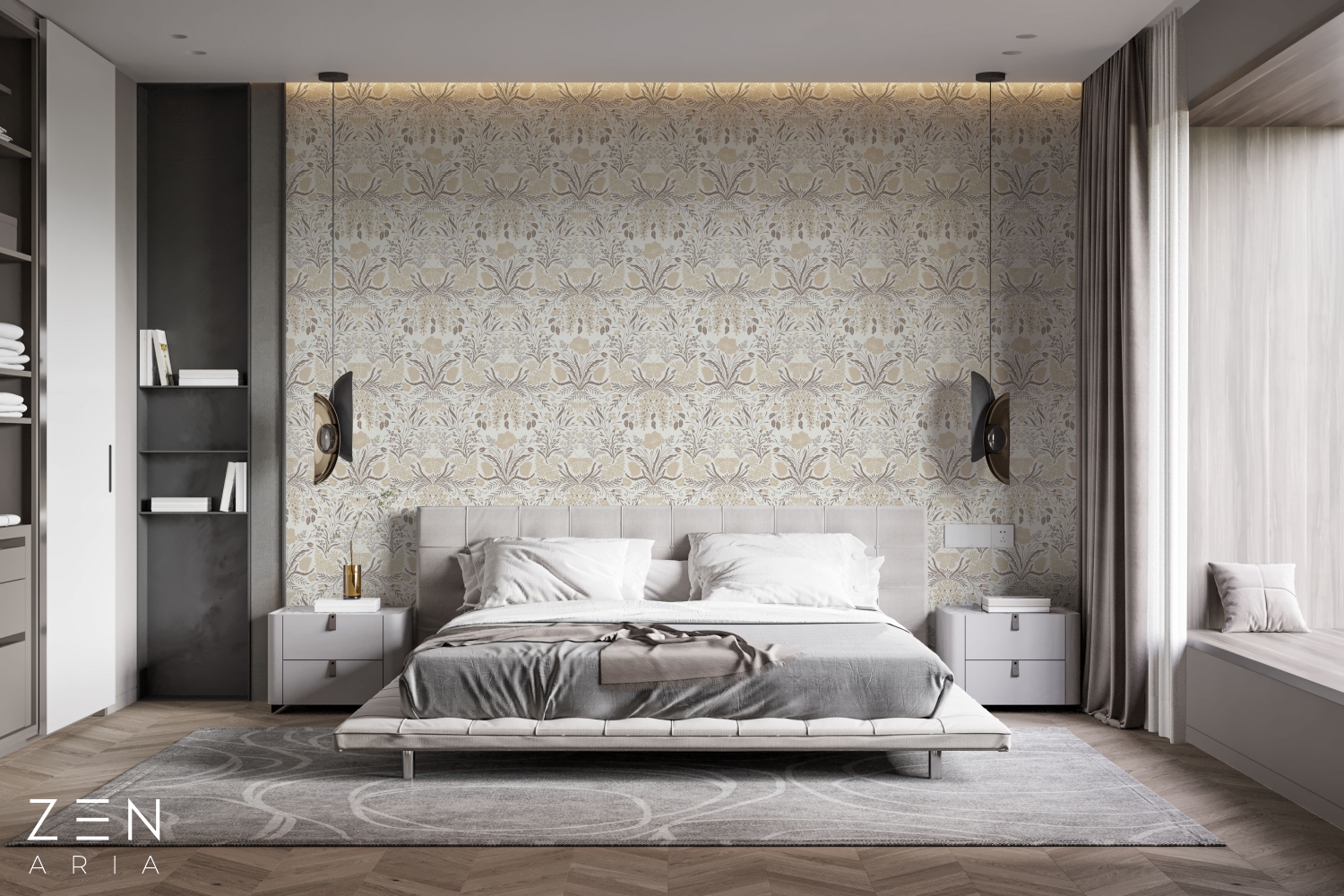 Flowers and Butterflies Fluturi si Flori Mural Wallpaper Fototapet Personalizat Zenaria Tapet Subtle Blooms