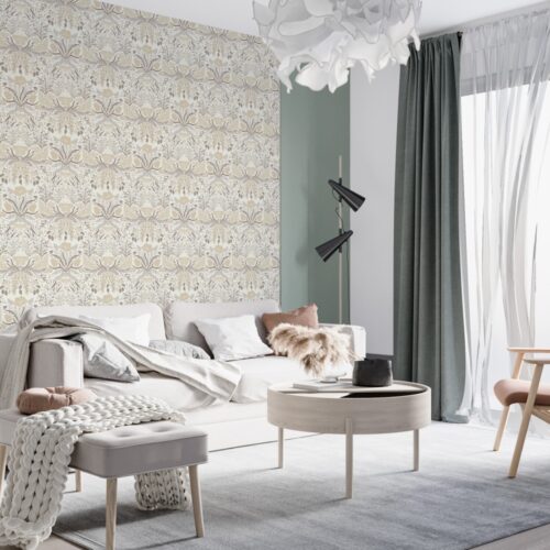 Flowers and Butterflies Fluturi si Flori Mural Wallpaper Fototapet Personalizat Zenaria Tapet Subtle Blooms