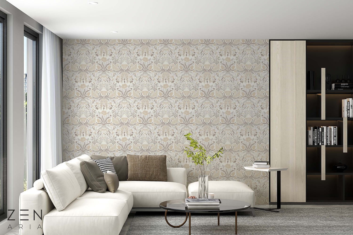 Flowers and Butterflies Fluturi si Flori Mural Wallpaper Fototapet Personalizat Zenaria Tapet Subtle Blooms