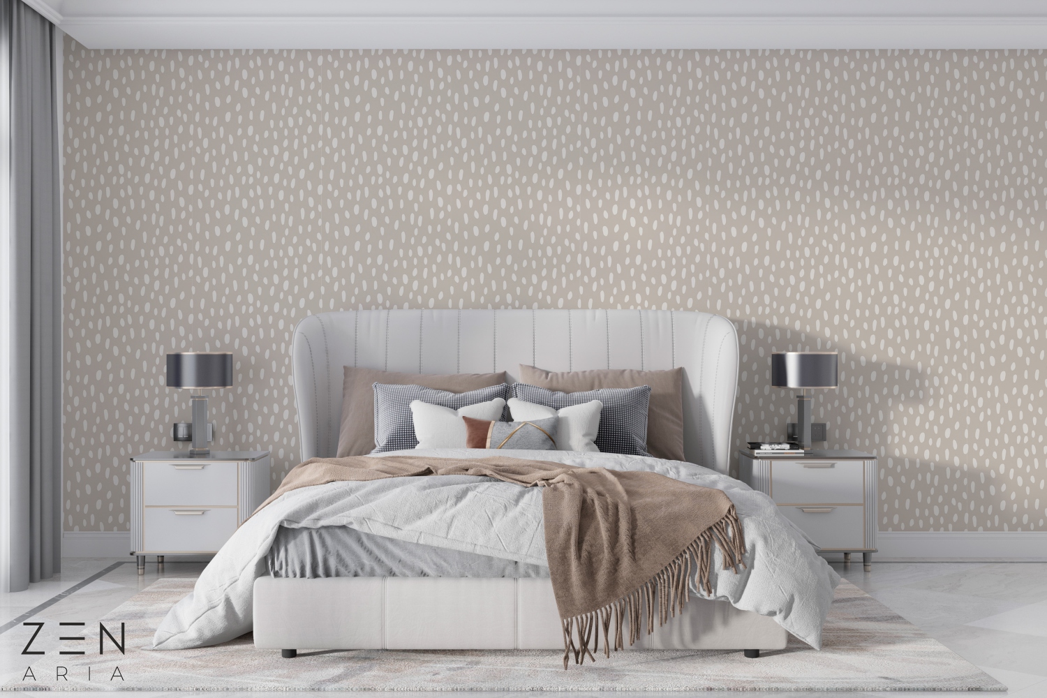 Happy and Points Punte si Pete Mural Wallpaper Fototapet Personalizat Zenaria Tapet Dotted Serenity