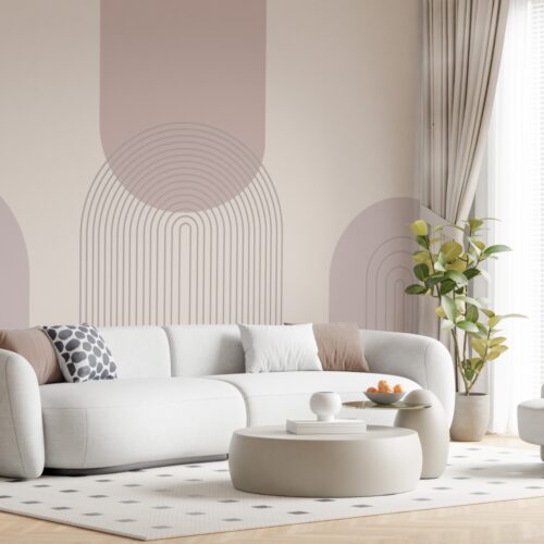 Arch and Circle Cercuri si Linii Mural Wallpaper Fototapet Personalizat Zenaria Tapet Mellow Arches