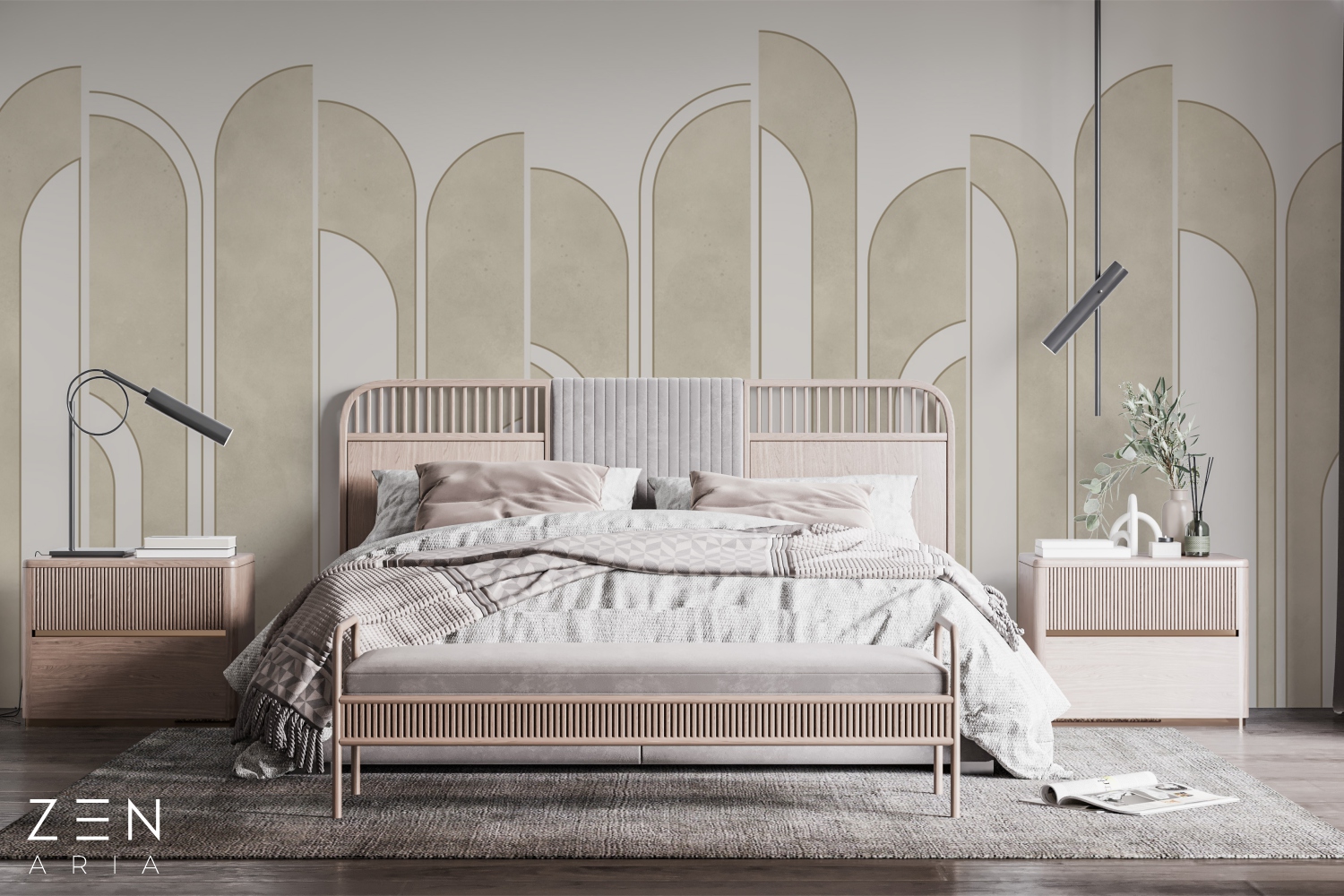 Arches and Texture Linii si Texturi Mural Wallpaper Fototapet Personalizat Zenaria Tapet Sculpted SilhouetteS