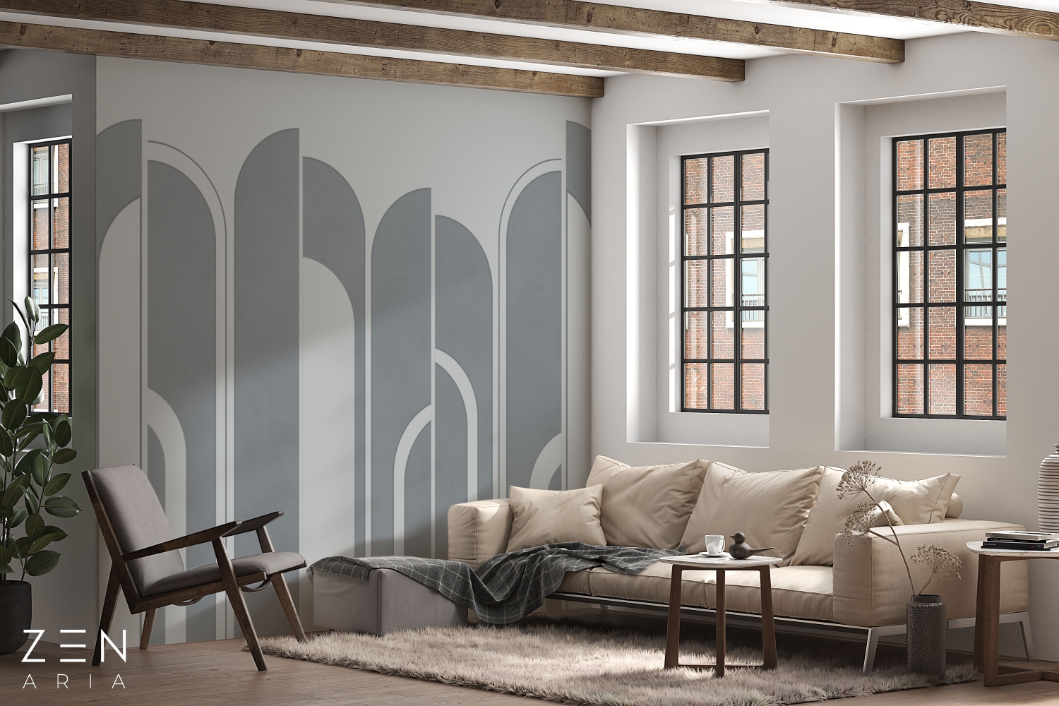 Arches and Texture Linii si Texturi Mural Wallpaper Fototapet Personalizat Zenaria Tapet Sculpted SilhouetteS