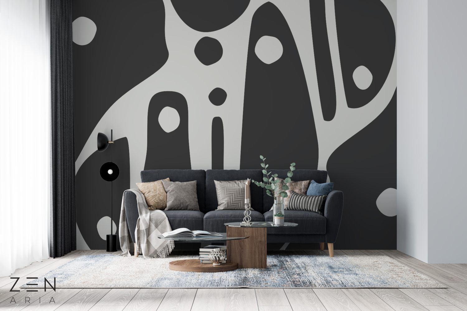 Circle and Forms Forme si Fluid Mural Wallpaper Fototapet Personalizat Zenaria Tapet Fluid Elegance