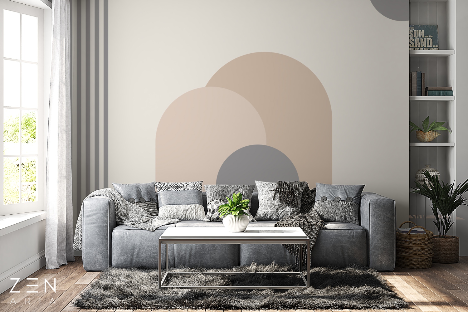 Curves and Geometry Forme si Geometrice Mural Wallpaper Fototapet Personalizat Zenaria Tapet Soft Shapes