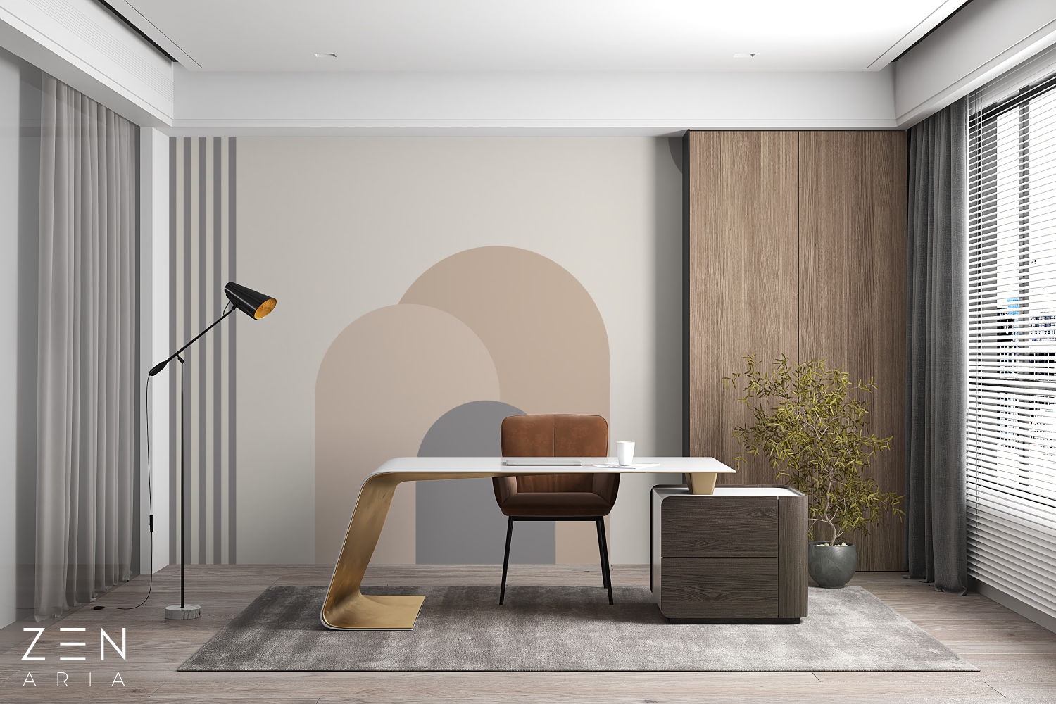 Curves and Geometry Forme si Geometrice Mural Wallpaper Fototapet Personalizat Zenaria Tapet Soft Shapes