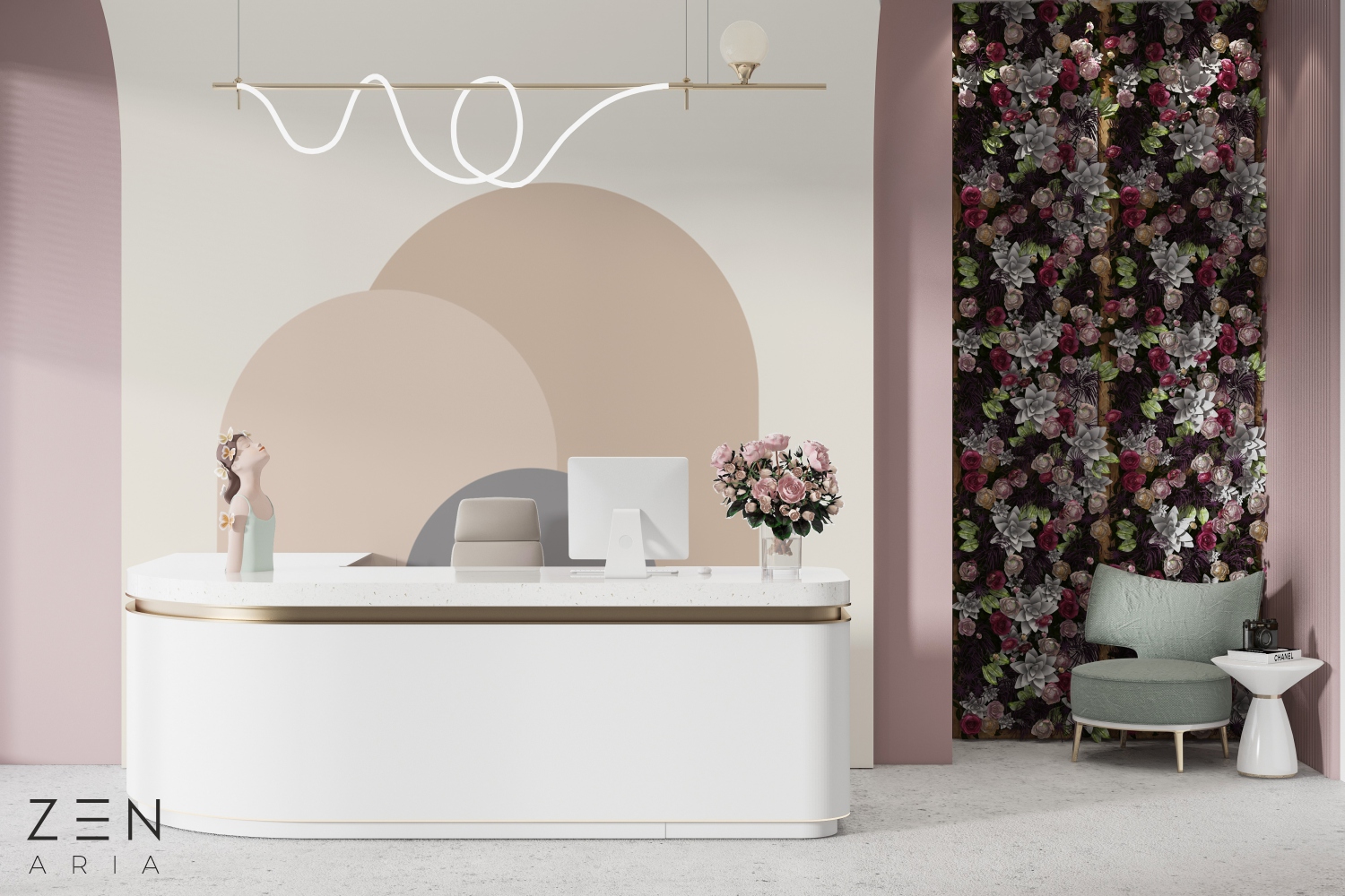 Curves and Geometry Forme si Geometrice Mural Wallpaper Fototapet Personalizat Zenaria Tapet Soft Shapes