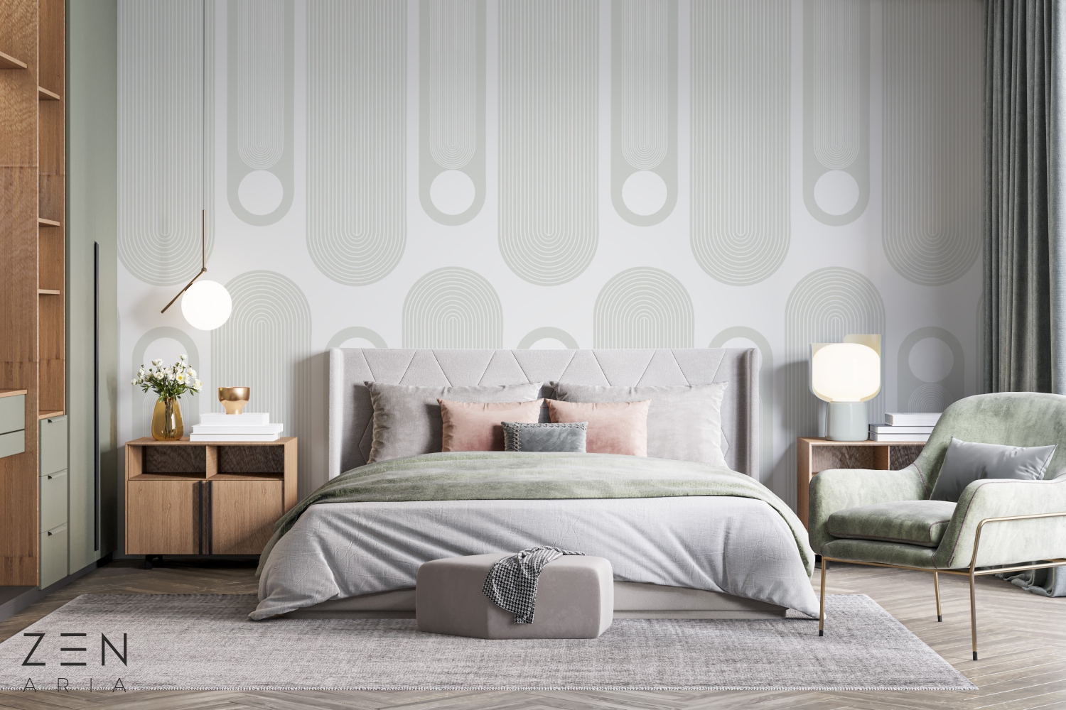 Linear and Patterns Eleganta si Arce Mural Wallpaper Fototapet Personalizat Zenaria Tapet Structured Flow