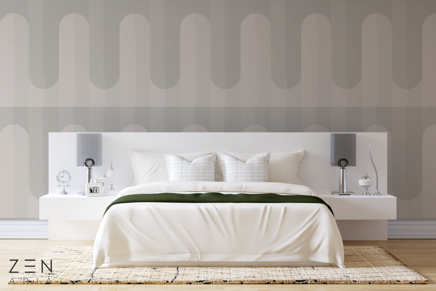 Waves and Symmetry Simetrie si Arce Mural Wallpaper Fototapet Personalizat Zenaria Tapet Deco Harmony