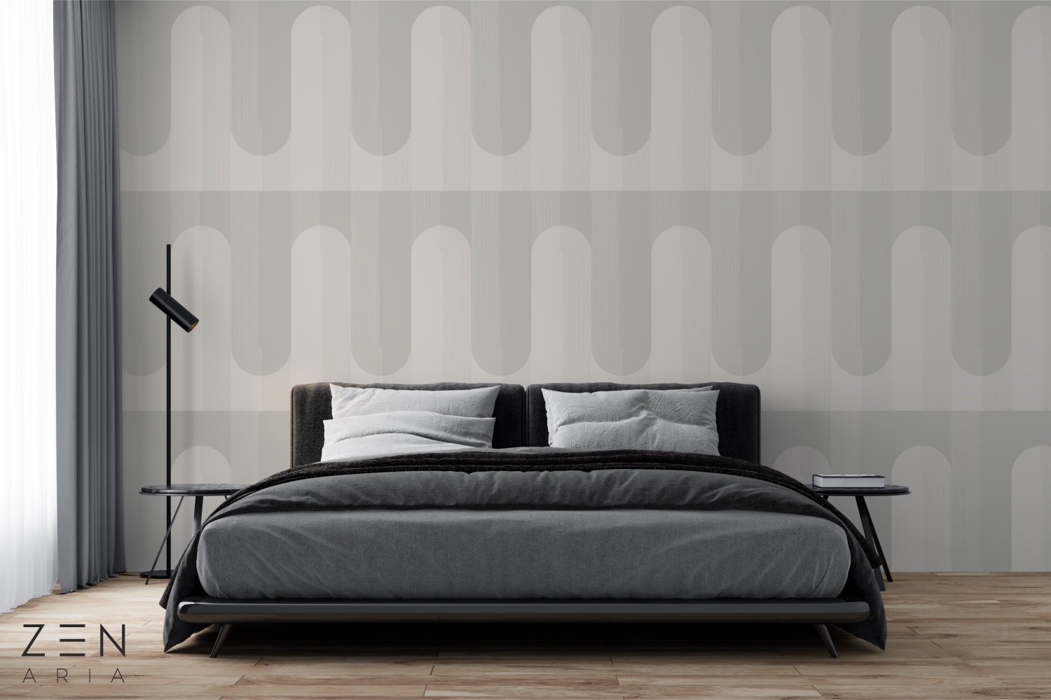 Waves and Symmetry Simetrie si Arce Mural Wallpaper Fototapet Personalizat Zenaria Tapet Deco Harmony