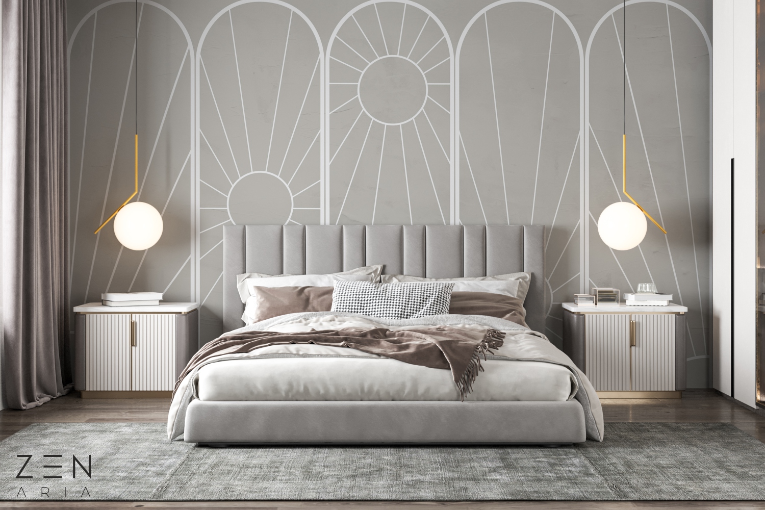 Light and Shine Soare si Luminos Mural Wallpaper Fototapet Personalizat Zenaria Tapet Sunrise Lines